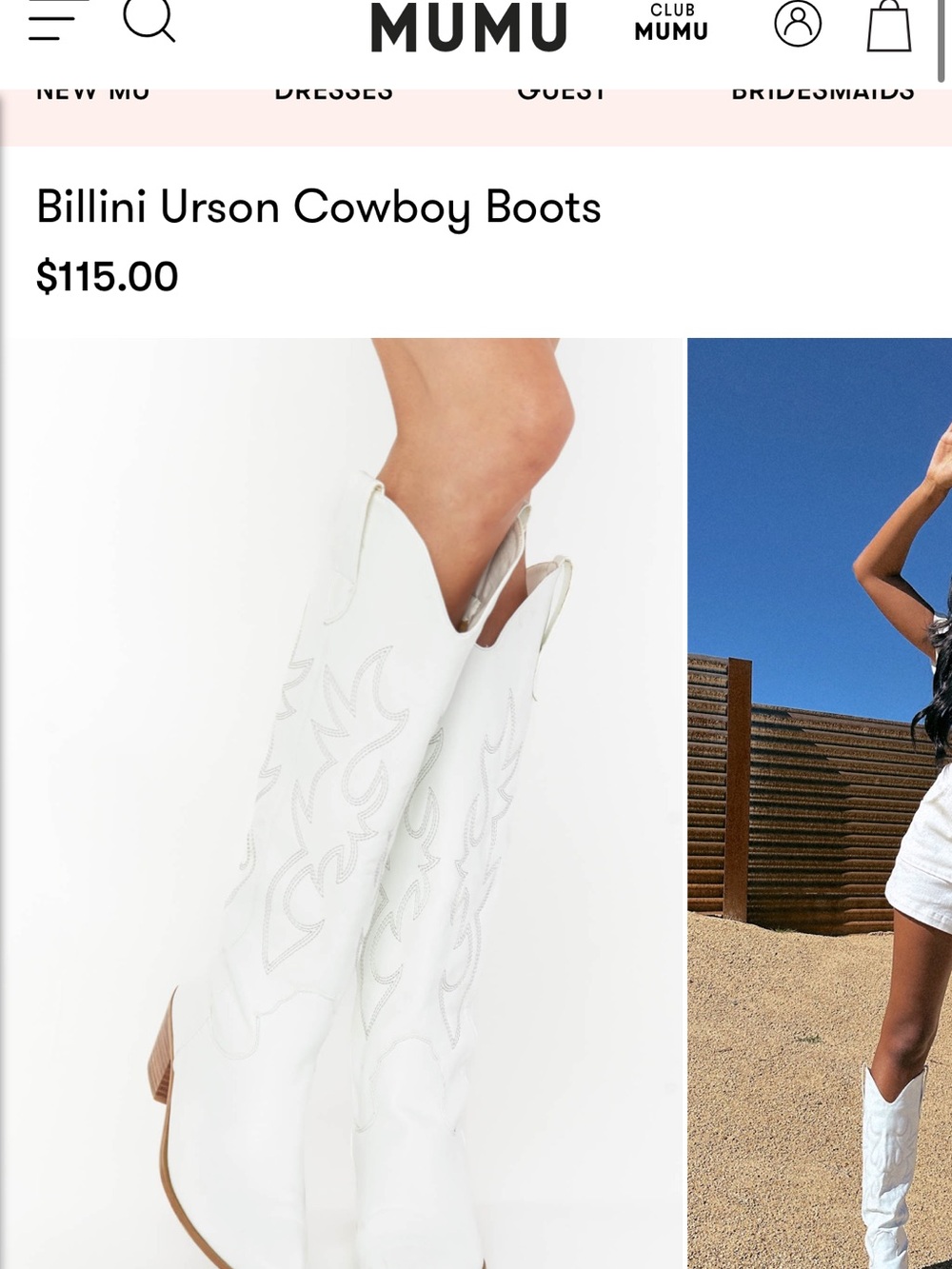 Show me your mumu Billini Urson Cowboy Boots